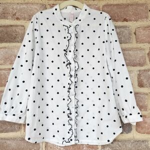 Zimmerman white polkadot dress shirt - Girls Size 8